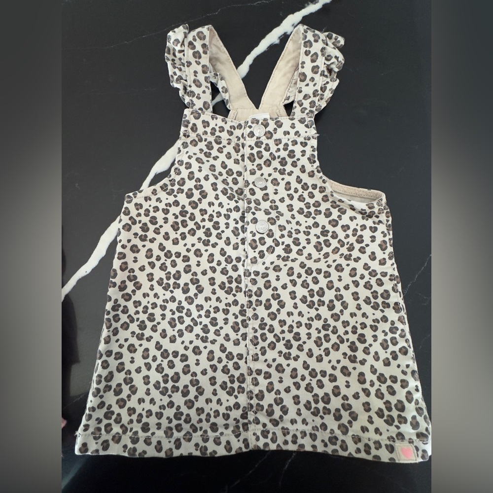 Set of Three Girls' Dresses - Pink,‎ White, and Leopard Print - Picture 2 of 4